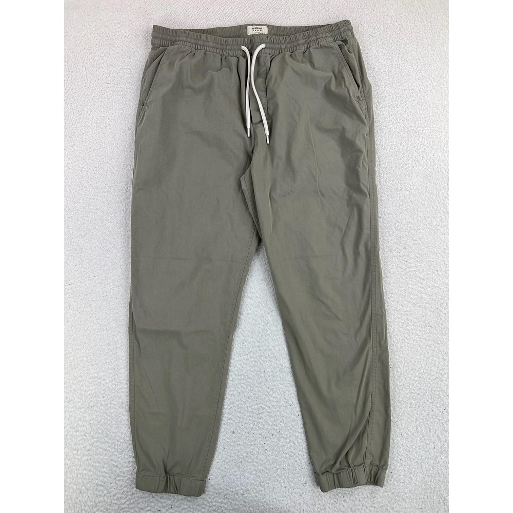 Marine Layer Jogger Pants Mens XL Green Saturday Regular Fit Stretch Drawstring